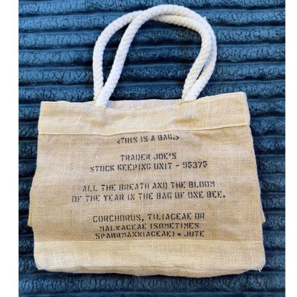 Vintage Trader Joe’s Jute Rope Handle Tote Bag Rare - Picture 8 of 10